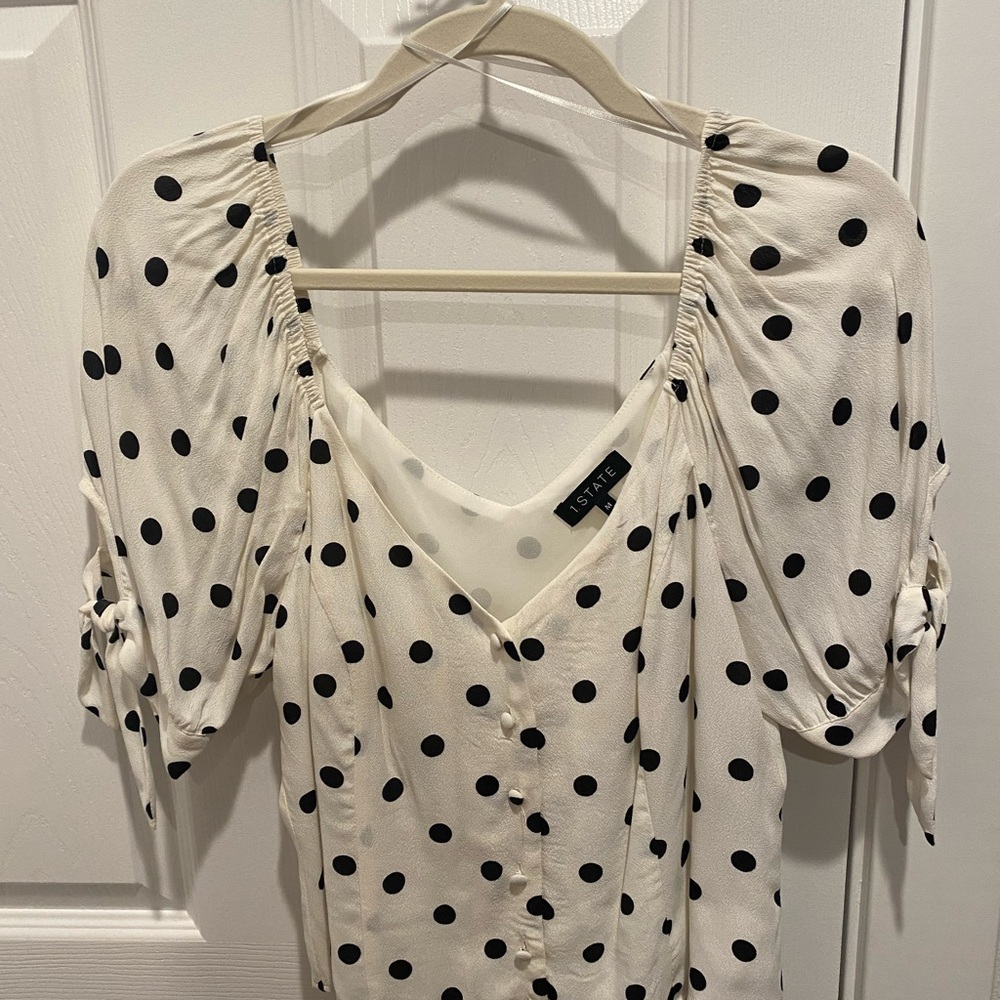 White Polka Dot Blouse
